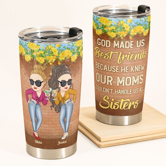 Discover God Made Us Best Friends - Personalized Tumbler Cup