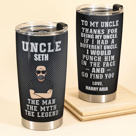 Discover Thanks For Being My Uncle - Personalized Tumbler Cup