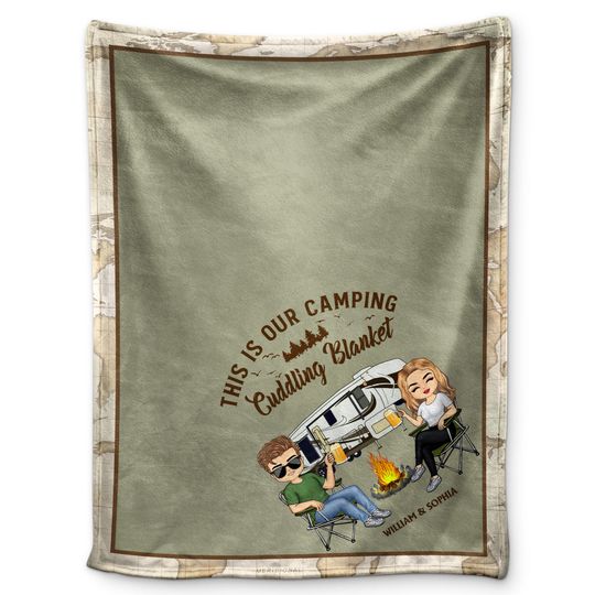 Discover This Is Our Camping Cuddling Blanket Camping Personalized Custom Fleece Blanket