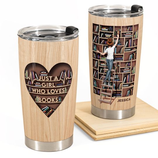 Discover Just A Girl Who Loves Books - Personalized Tumbler Cup