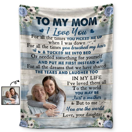 Discover Custom Photo I Love You For All The Times Gift For Mom Personalized Fleece Blanket