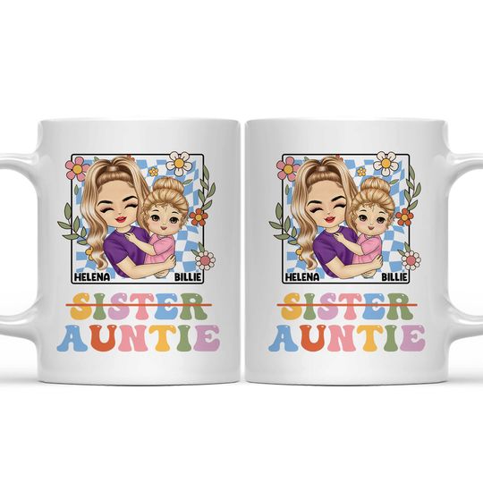 Discover Sister Auntie Custom Gift For Aunt Personalized Mug