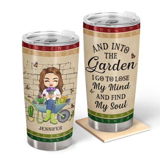 Discover Gardening And Into The Garden I Go Personalized Custom Stainless Steel Tumbler