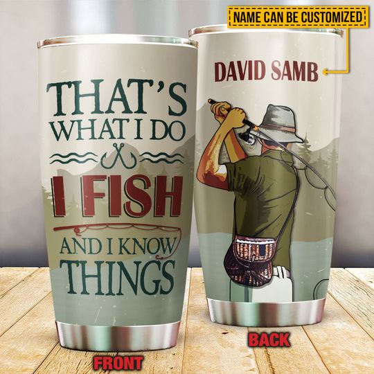 Discover Personalized Fishing I Fish Custom Personalized Stainless Steel Tumbler