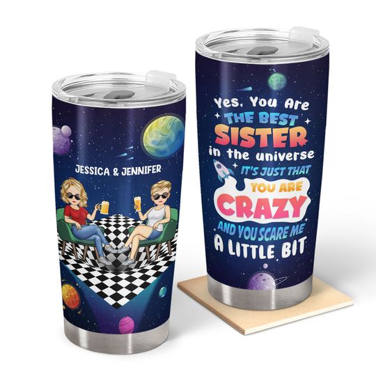 Discover The Best Sister Brother In The Universe Custom Gift For Sibling Personalized Tumbler