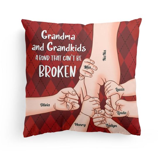 Discover Grandparent And Grandkid A Bond That Can't Be Broken - Personalized Pillow