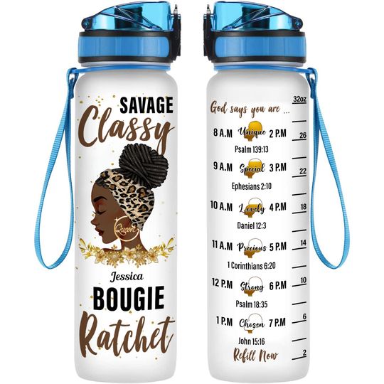 Discover Savage Classy Bougie Ratchet - Personalized Water Tracker Bottle