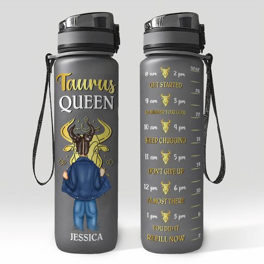 Discover Zodiac Queen  - Personalized Water Bottle