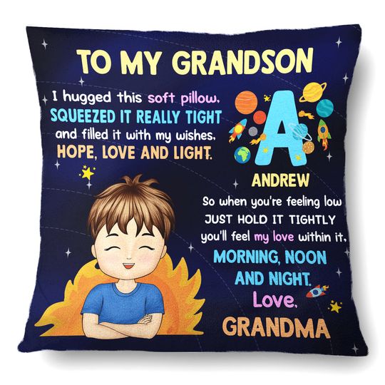 Discover Hug This Galaxy Custom Gift For Kids Grandkids Personalized Pillow
