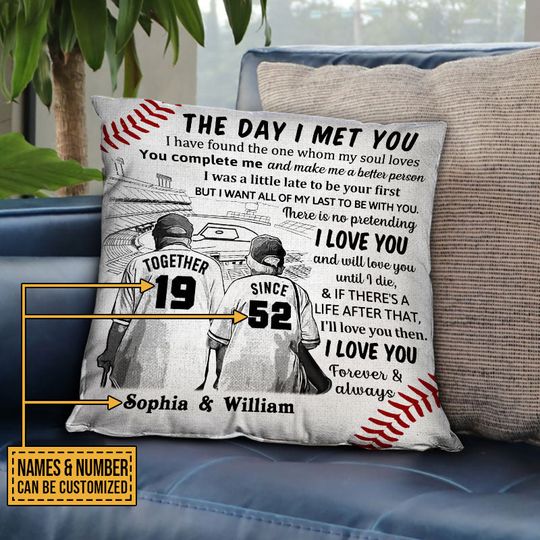 Discover Baseball The Day I Met Custom Personalized Pillow