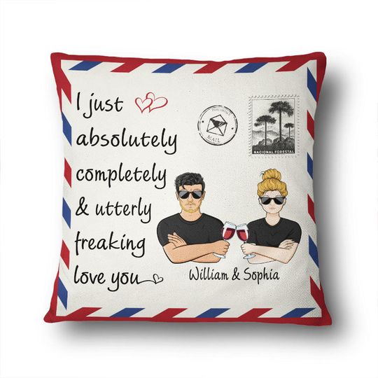 Discover Utterly Freaking Love You Husband Wife Custom Couple Gift Personalized Pillow