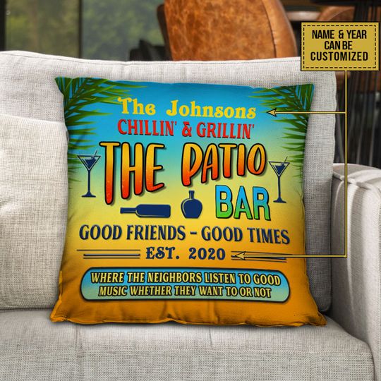 Discover Patio Grilling Backyard Good Music Summer Home Decor Custom Pillow