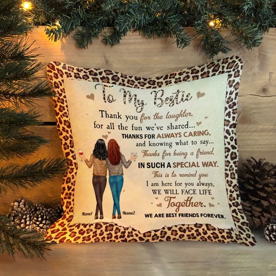 Discover To My Bestie Thanks For Always Caring - Personalized Pillow - Gift For Bestie