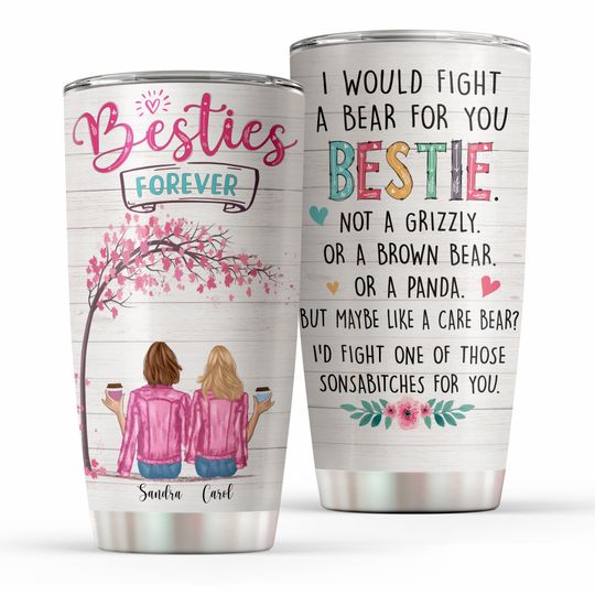 Discover Besties Forever, Friends Custom Tumbler, Gift For Friend, Bestie