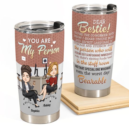 Discover The Co-Worker I Share Unique Bond & Secret Language - Personalized Tumbler Cup
