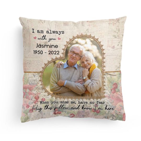 Discover Hug This Pillow And Know I'm Here - Personalized Photo Pillow