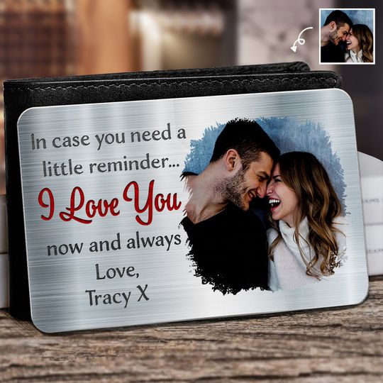 Discover Custom Photo In Case You Need A Little Reminder Couples Personalized Aluminum Wallet Card