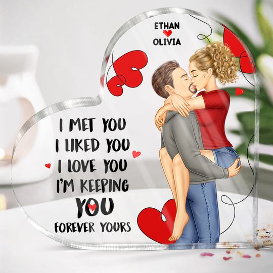 Discover Couple Forever Yours Custom Gift For Couples Personalized Crystal Heart Keepsake