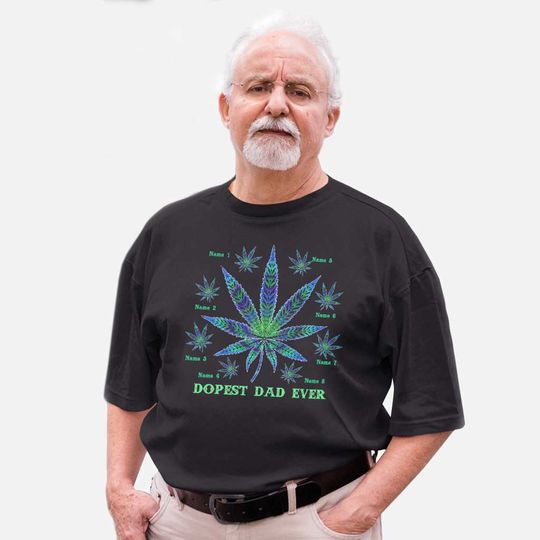 Discover Dopest Dad Ever Custom Personalized Father's Day Grandpa Gift T-Shirt