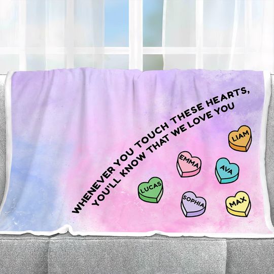 Discover Grandma's Sweat Hearts - Personalized Valentine Grandma Blanket