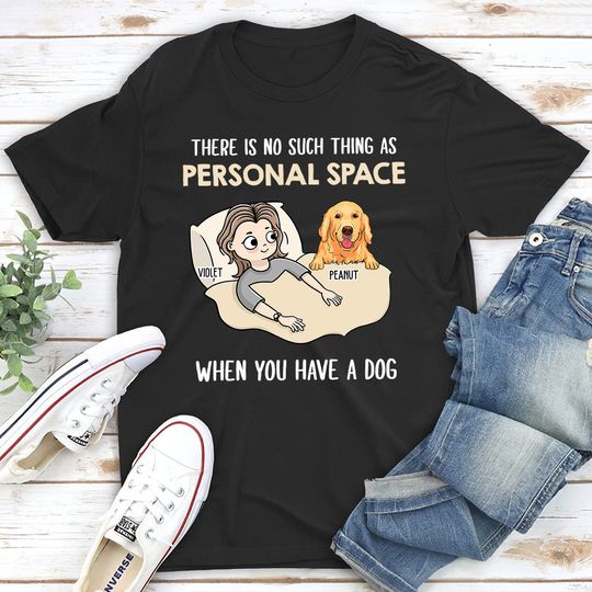 Discover Personal Space Personalized Dog Owner Custom Unisex T-shirt