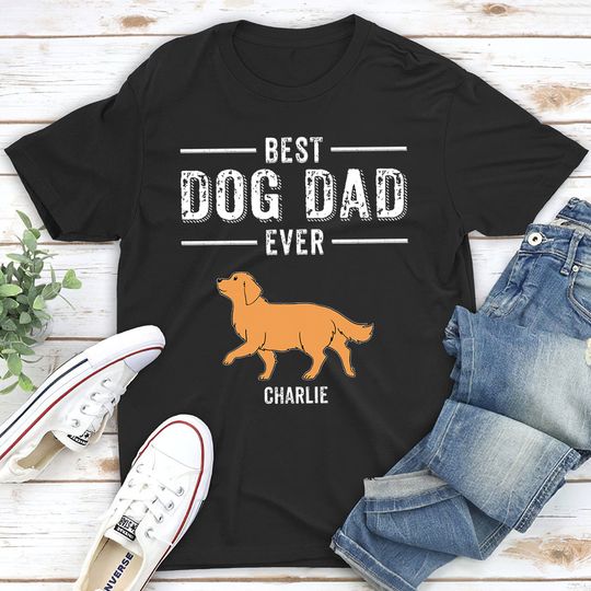 Discover The Best Dad Dog Ever Personalized Dogs Owner Life Custom Unisex T-shirt