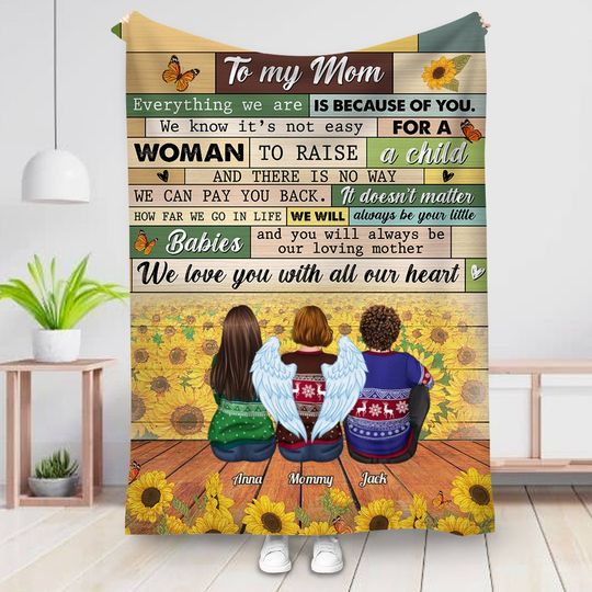 Discover Family - To My Mom, Everything We Are Is Because Of You - Personalized Blanket