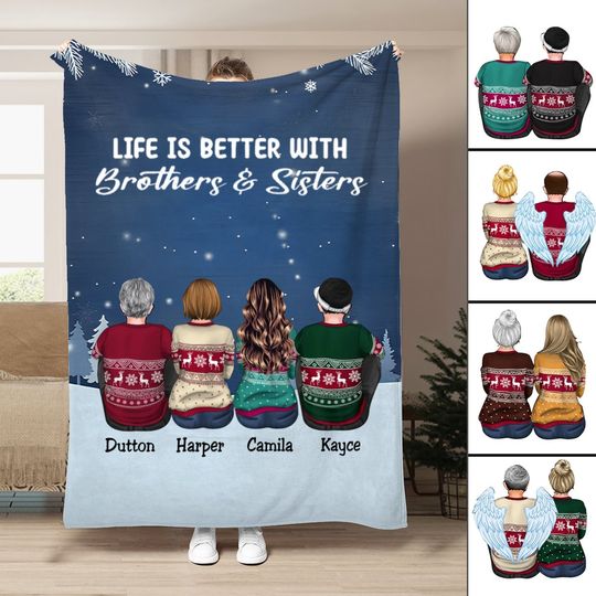 Discover Family - The Love Between Brothers & Sisters Is One Of Life's Greatest Blessings - Personalized Blanket