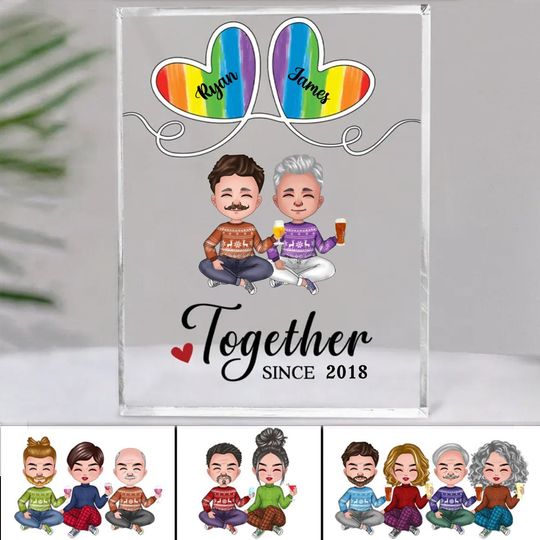 Discover Couple LGBT - Together Since - Personalized Acrylic Plaque