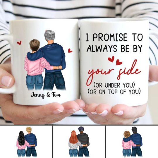 Discover I Promise To Always Be By Your Side - Couple Personalized Custom Mug - Personalized Mug