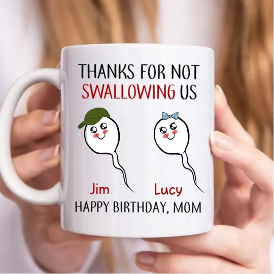 Discover Mother - Thanks For Not Swallowing Us - Personalized Mug