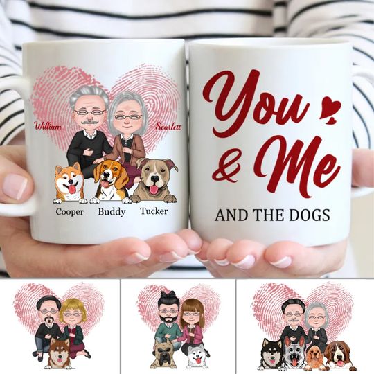 Discover You & Me And The Dogs - Personalized Mug