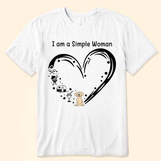Discover I Am A Simple Woman Camping Dog - Personalized Shirt