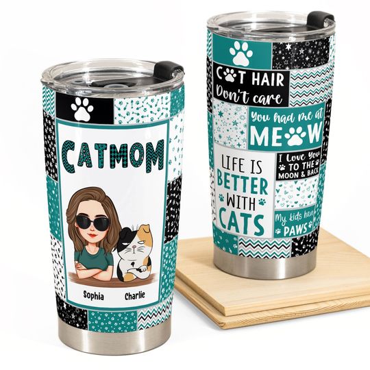 Discover Cat Mom Funny Version - Personalized Tumbler Cup
