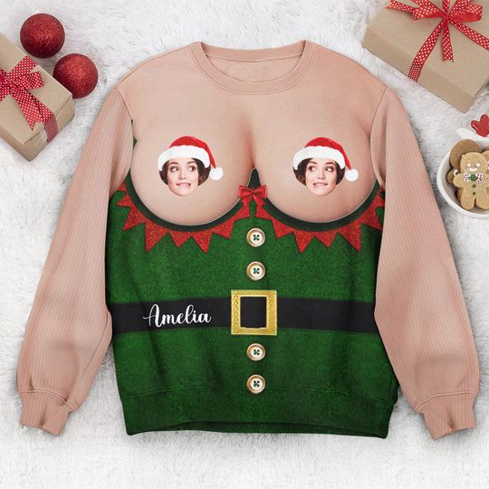 Discover Custom Photo Ugly Christmas Sweater - Personalized Photo Ugly Sweater