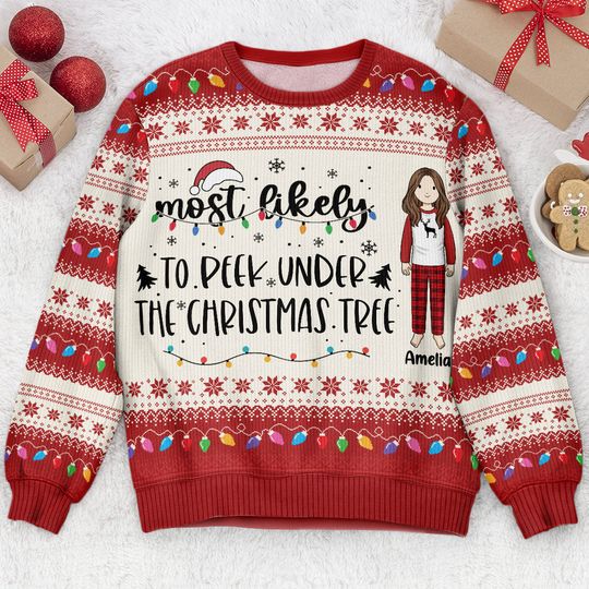 Discover Most Likely To Christmas - 2023 Version - Personalized Ugly Sweater