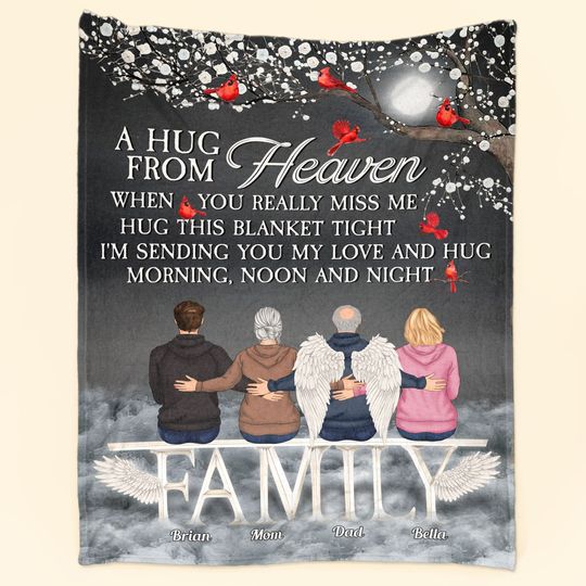 Discover Memorial Gift For Family For Christmas - Personalized Christmas Blanket