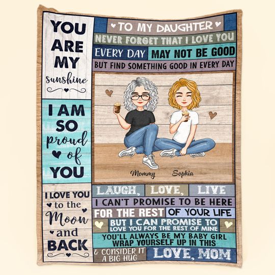 Discover I Love You To The Moon And Back - Personalized Blanket