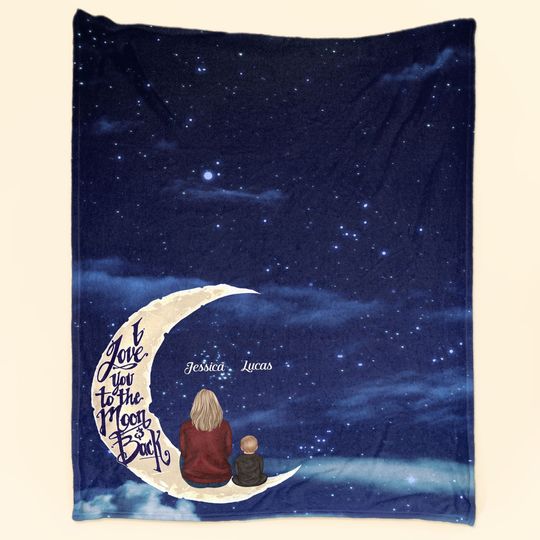 Discover I Love You To The Moon And Back - Personalized Blanket