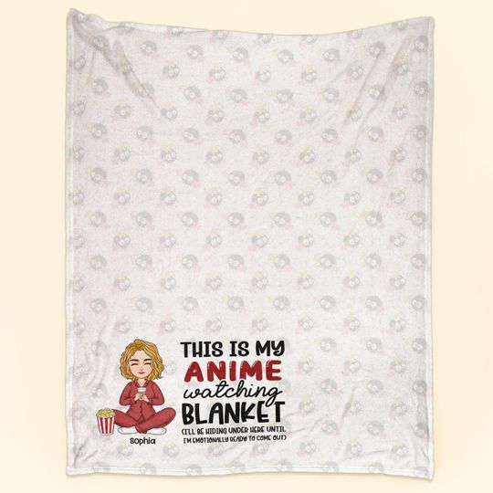 Discover Anime Watching Blanket - Personalized Blanket