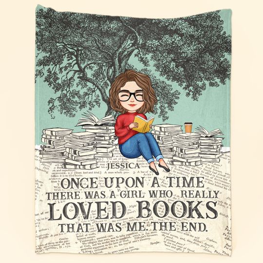 Discover A Girl Who Really Loved Books - Personalized Blanket