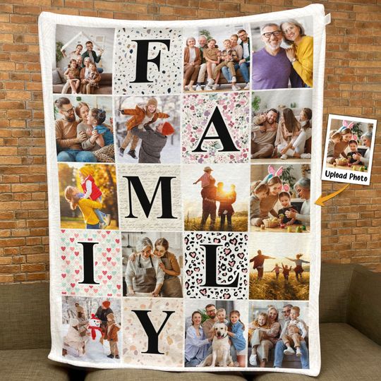 Discover Family Photo Collage - Personalized Photo Blanket