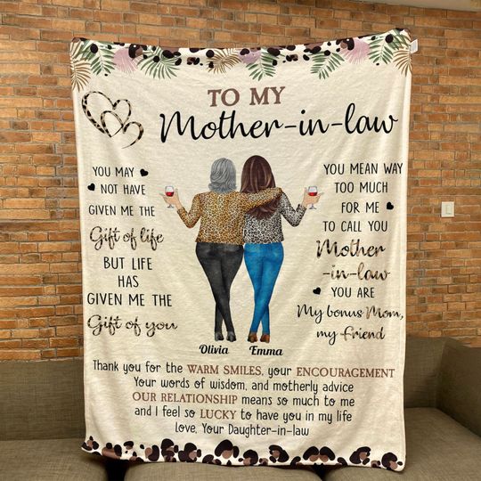 Discover To My Mother-In-Law Life Has Given Me The Gift Of You - Personalized Blanket