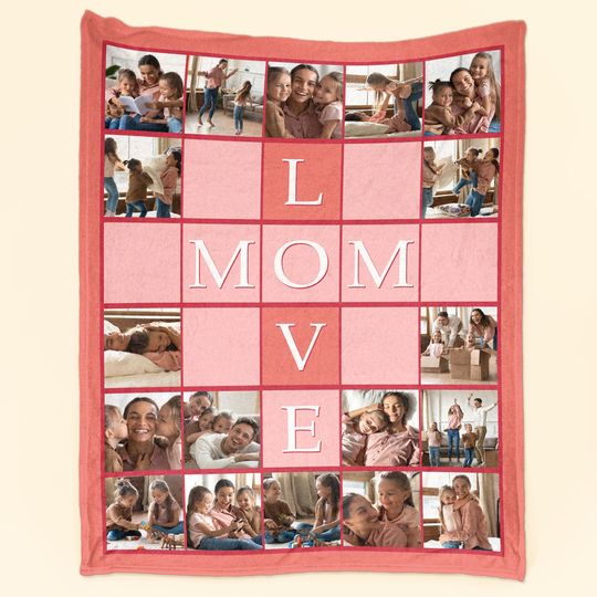Discover Love Mom - Personalized Photo Blanket