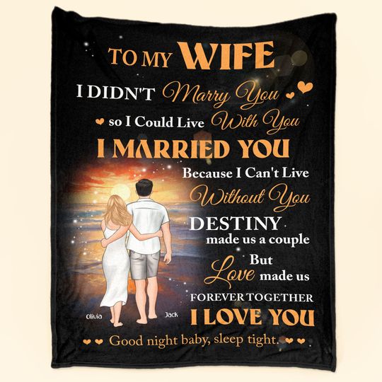 Discover To My Wife Love Made Us Forever Together - Personalized Blanket