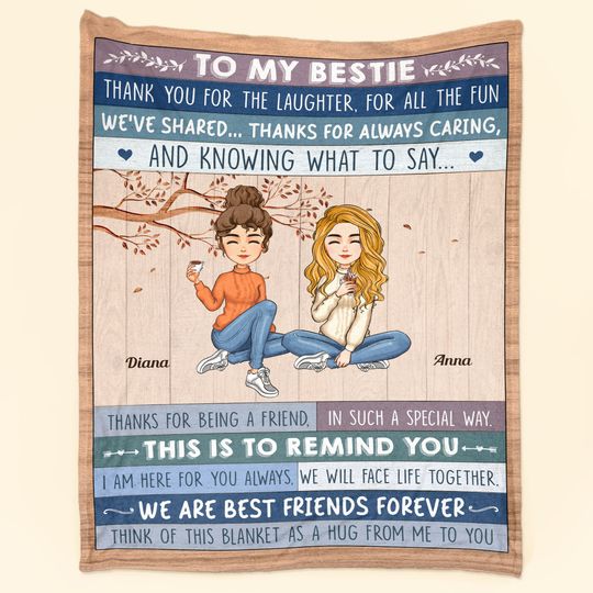 Discover Thank You For The Laughter & Fun Friendship - Personalized Blanket