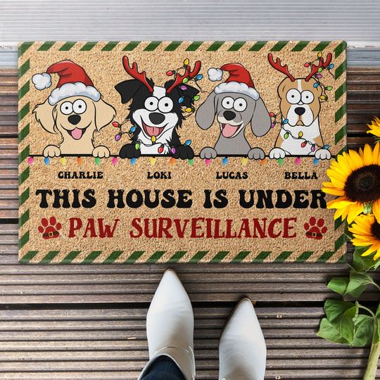 Discover This House Is Under Paw Surveillance - Personalized Doormat