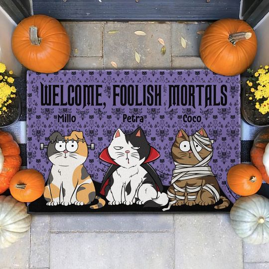 Discover Welcome Foolish Mortals Funny Version - Personalized Doormat