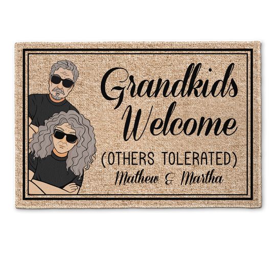 Discover Grandkids Welcome (Others Tolerated) - Personalized Doormat