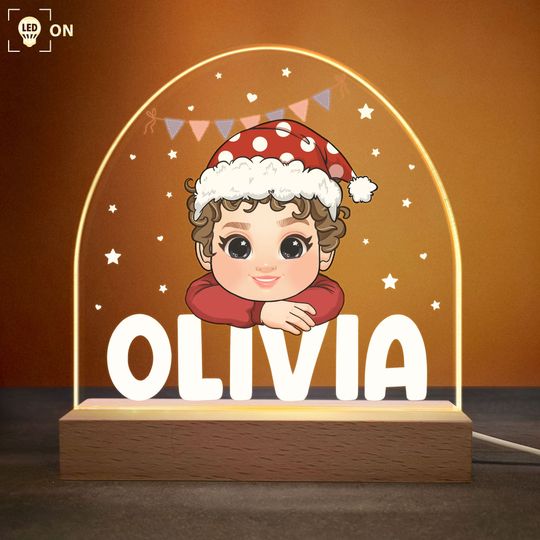 Discover Kid Custom Name Rainbow Nightlight - Personalized LED Light
